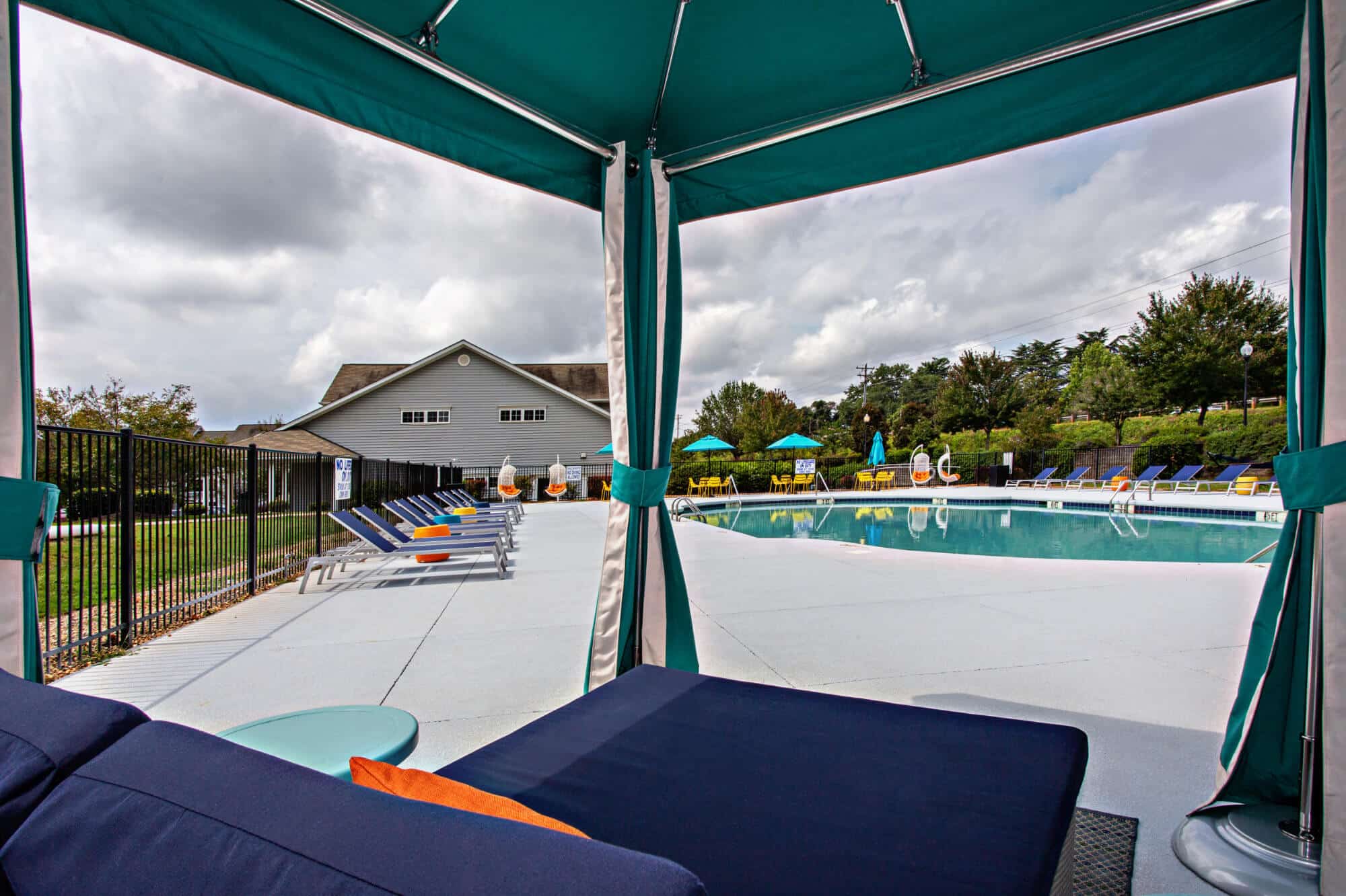 university village at clemson off campus apartments and townhomes near clemson university resort style pool cabana